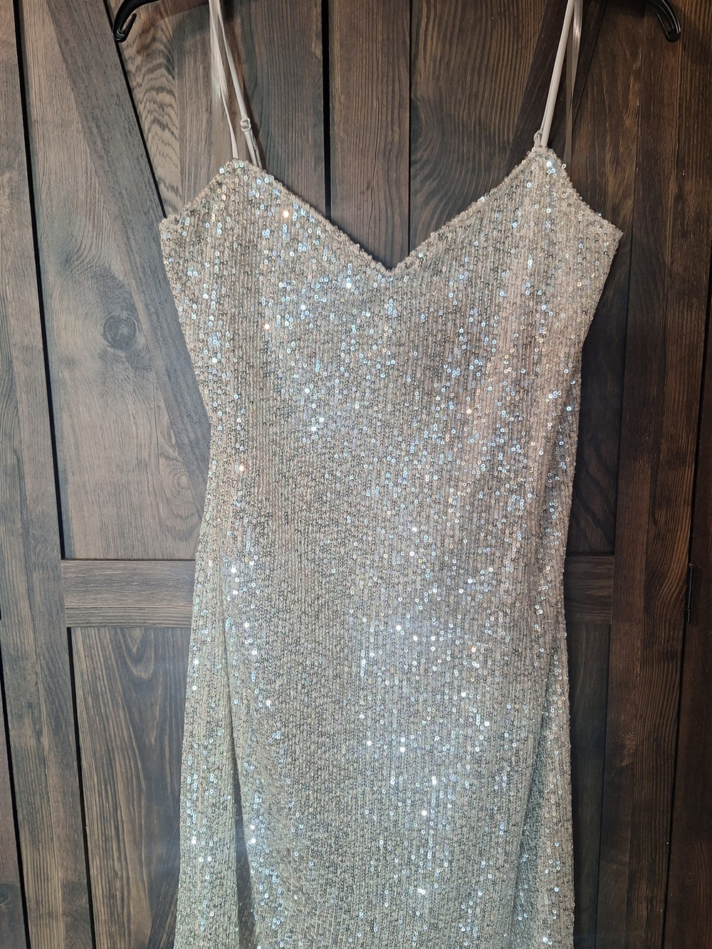 Worthington Champagne Sequin Slip Dress